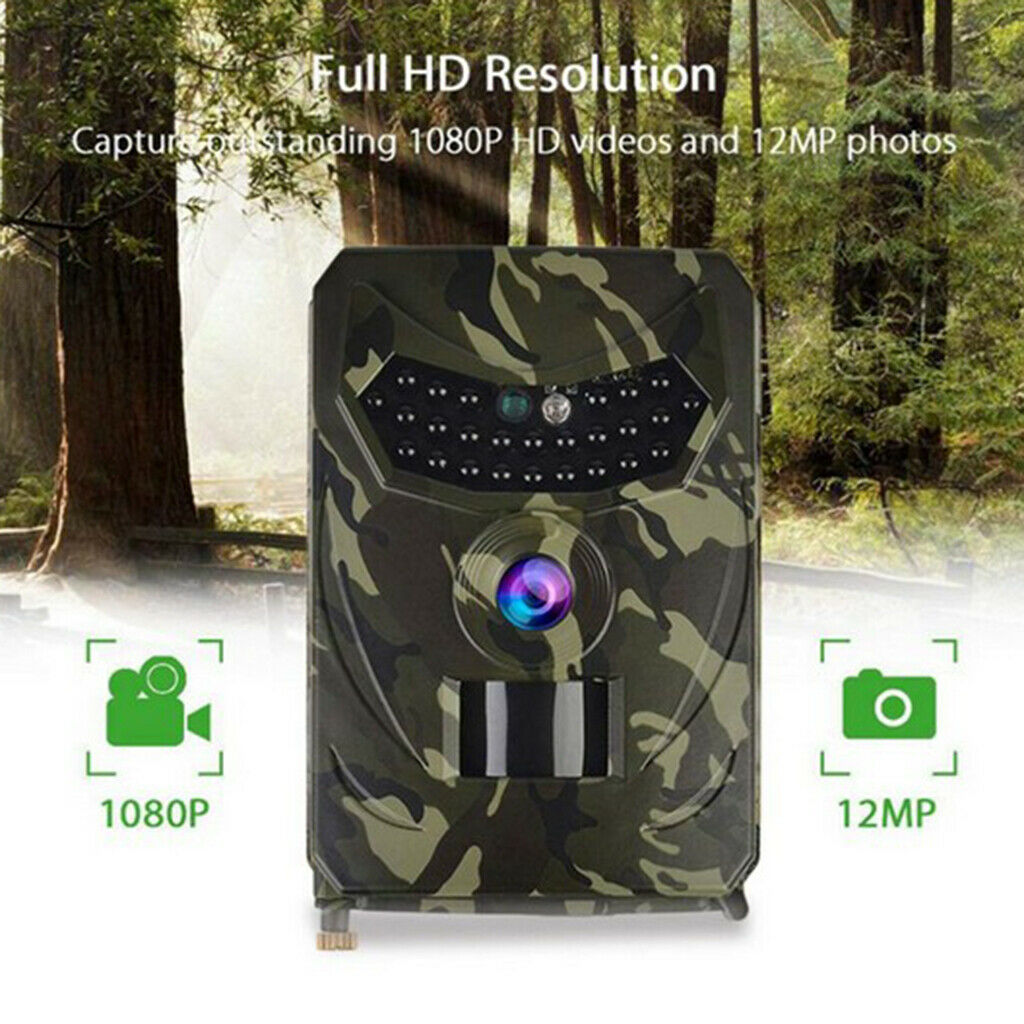 Hunting Trail Camera Wildlife Farm Scouting Cam IP56 12MP HD1080P Night Version