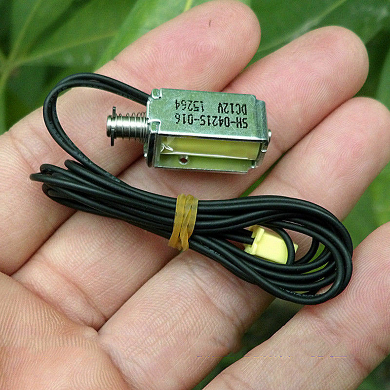 DC 12V Mini Solenoid Valve Push Pull Suction Type Spring Electromagnet 120mA L