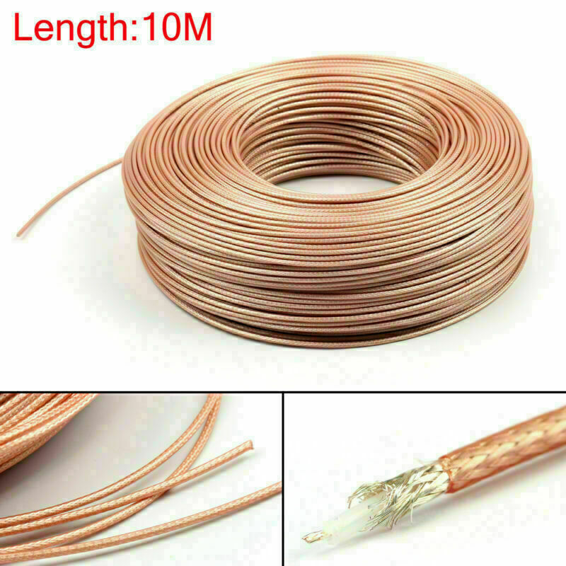 10m RG179 RF Coaxial Cable Connector 75ohm M17/94 RG-179 Coax Pigtail 32ft B5 CA
