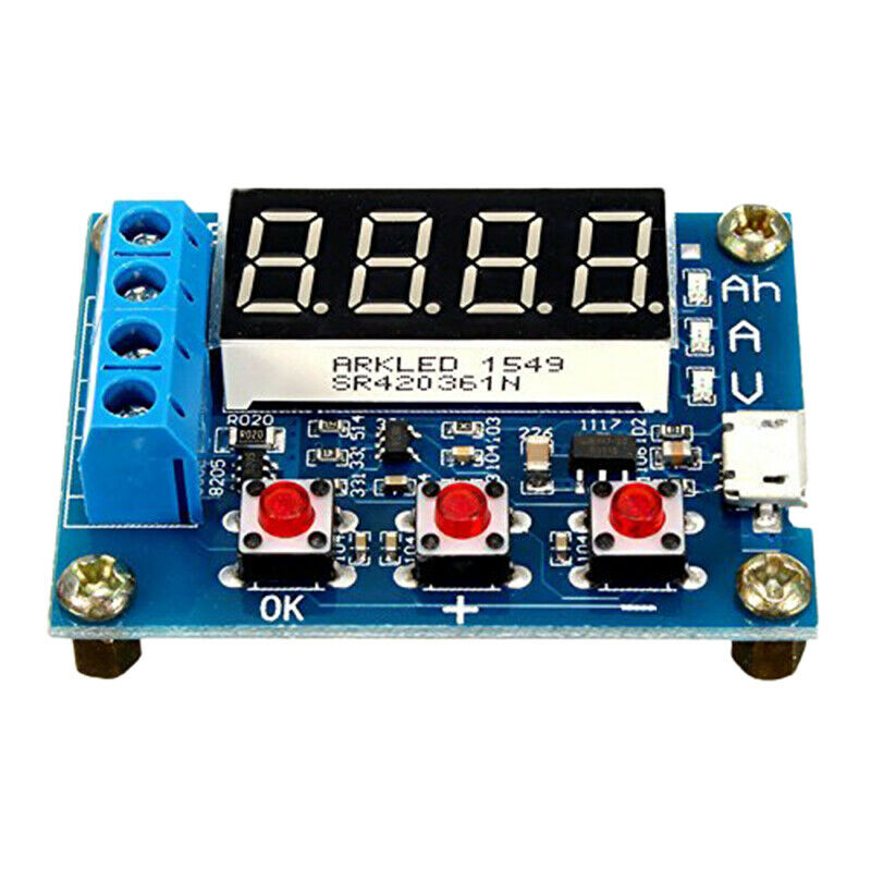 Battery Capacity T Meter Discharge Tester 18650 Li-ion Lithium Lead-S Hours 1.M9
