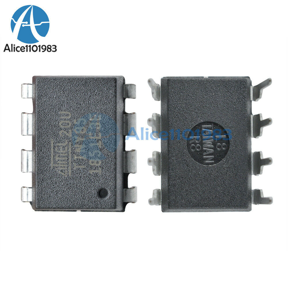 10Pcs ATTINY85-20PU IC MCU 8BIT 8KB FLASH 8DIP Top
