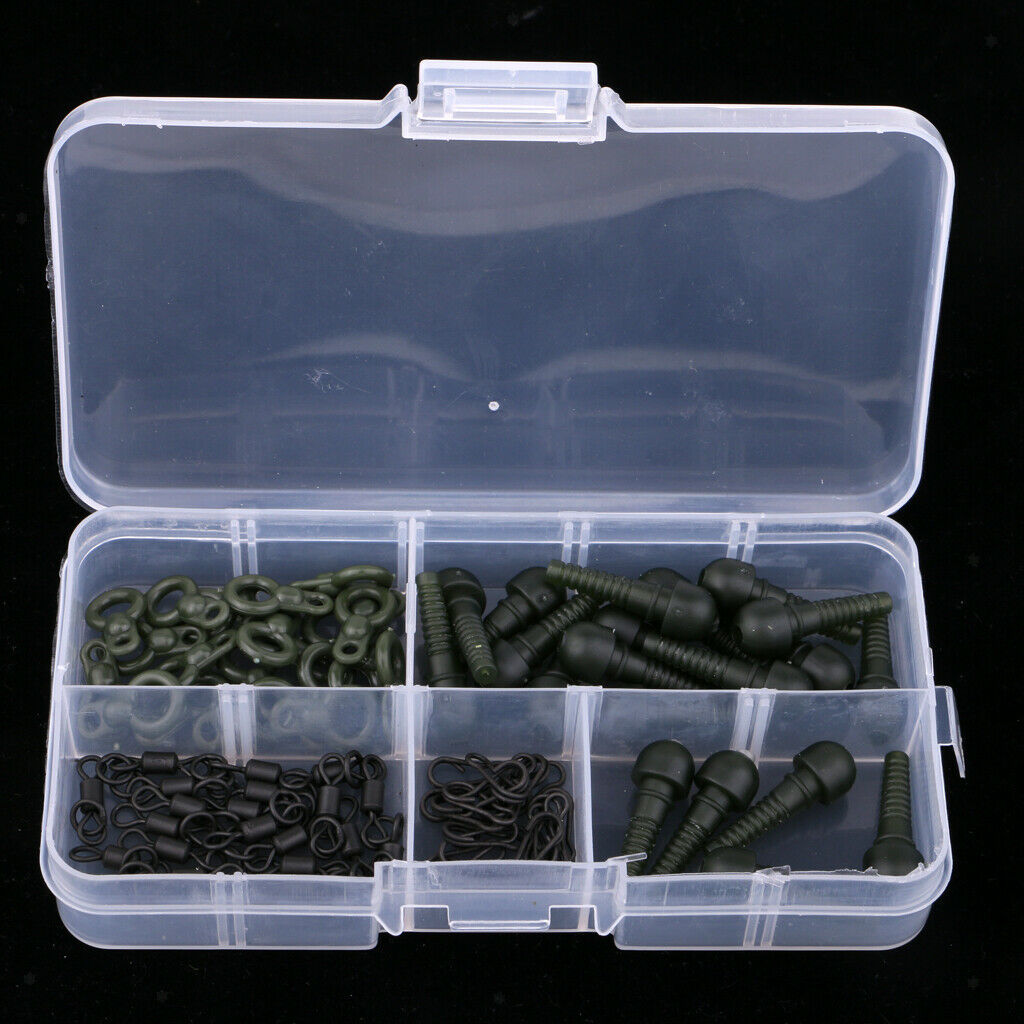 80 Pieces, Tadpole Multi Bead Running Rig Stop Run Ring Quick Change Clip
