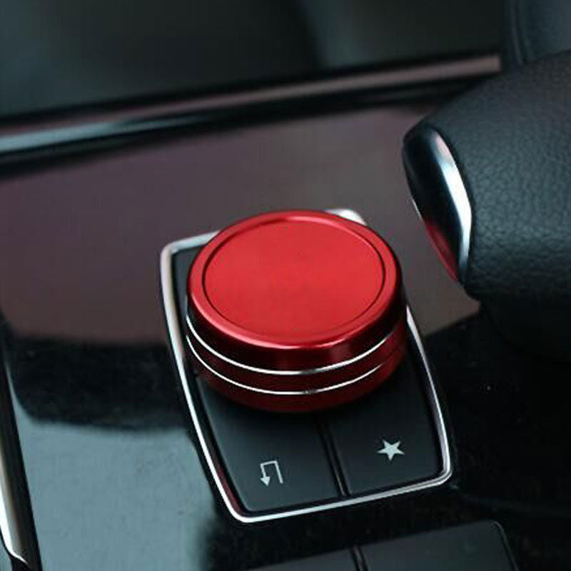 RED Multimedi Switch Button Cover Trim for Benz A B E GLK GLA CLA CLS ML GL SLK