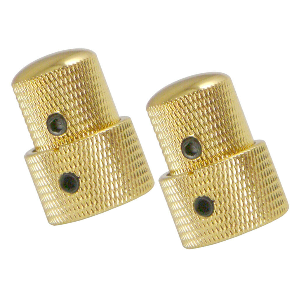 2x Brass Dome Knob Volume Tone Control Knobs for Electric Guitar Golden