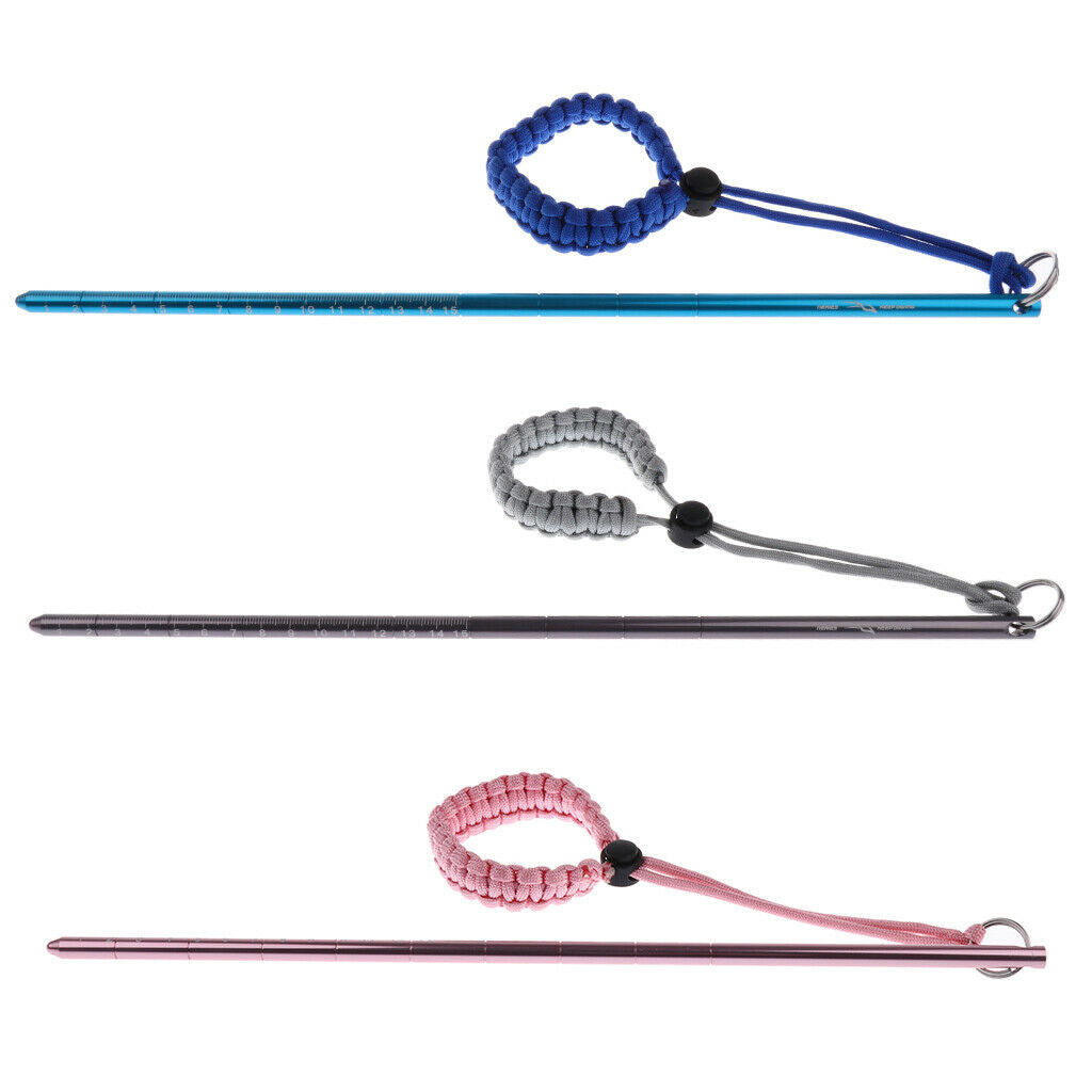 3Pcs Aluminum Scuba Pointer Stick Shaker Pointer Rod w/ Landyard
