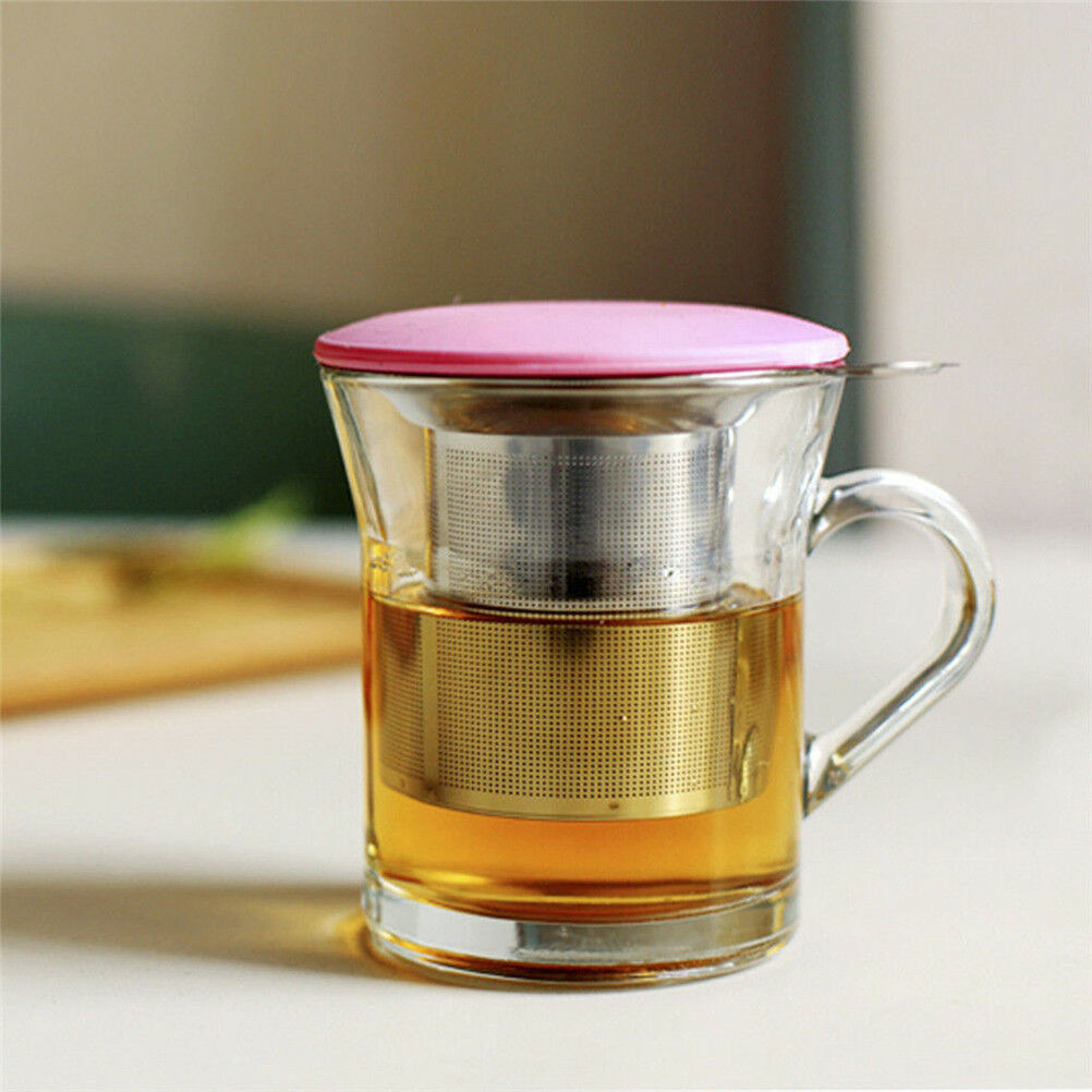 Stainless Steel Filter Loose Leaf Tea Herb Infuser Basket Strainer for Cups ADD