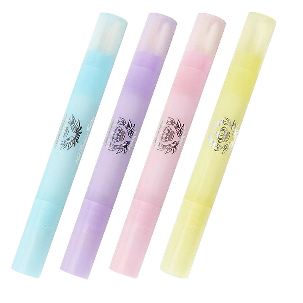 2x Nail Polish Refillable Corrector Clean Up Pen with 6Pcs Replacement Tips