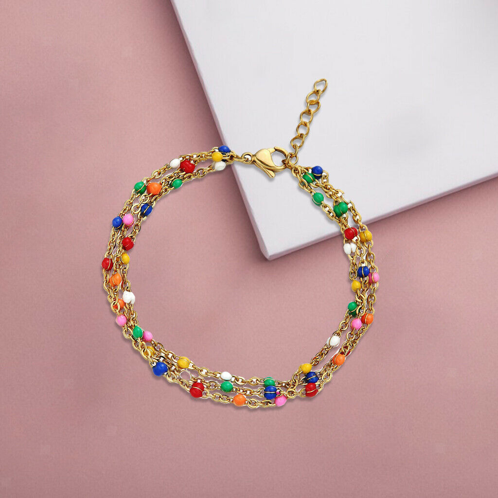 Bohemian Multilayer Dainty Beaded Bracelets for Women Men Party Street