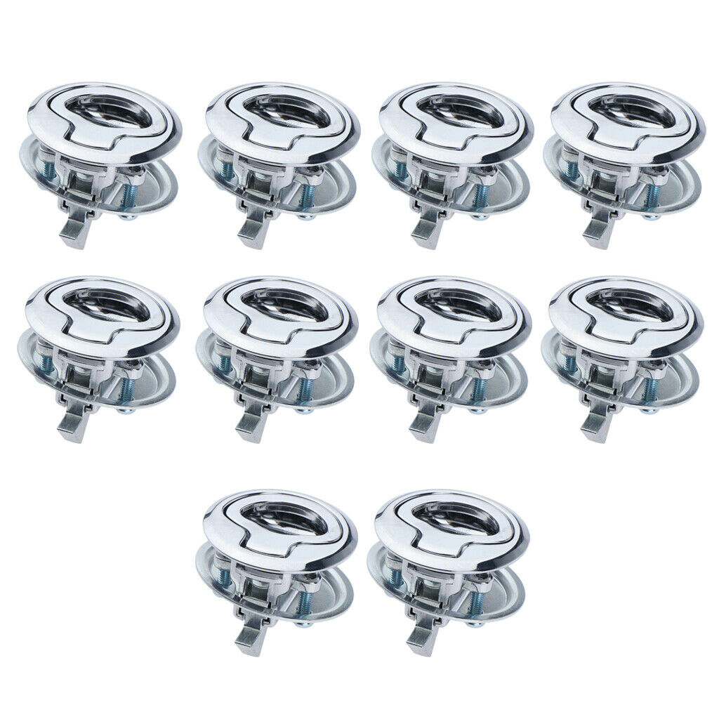 10x Flush Door Deck Hinge Pull Locker Hatch Latch Boat Yacht Lift Handle