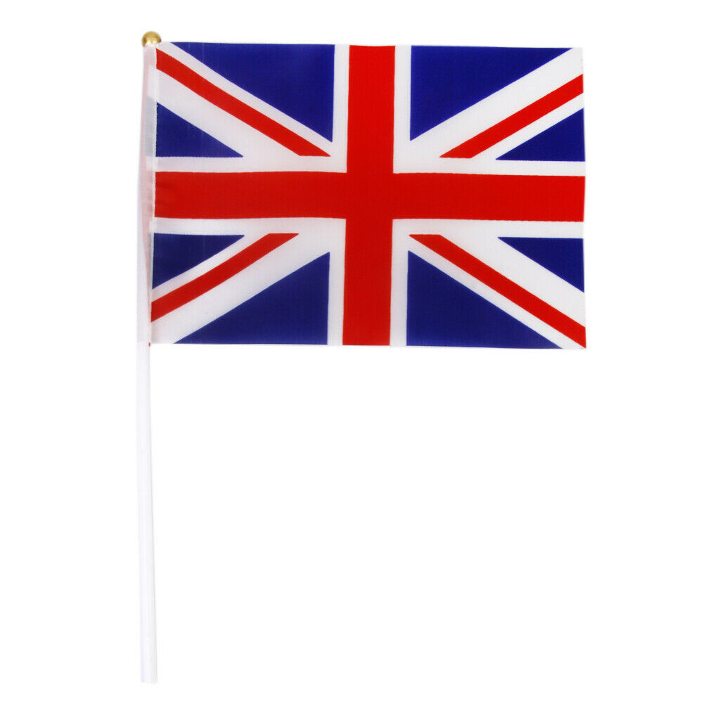 Pack of 12pcs UNION JACK SMALL HAND WAVING FLAG UK GB British Great Britain
