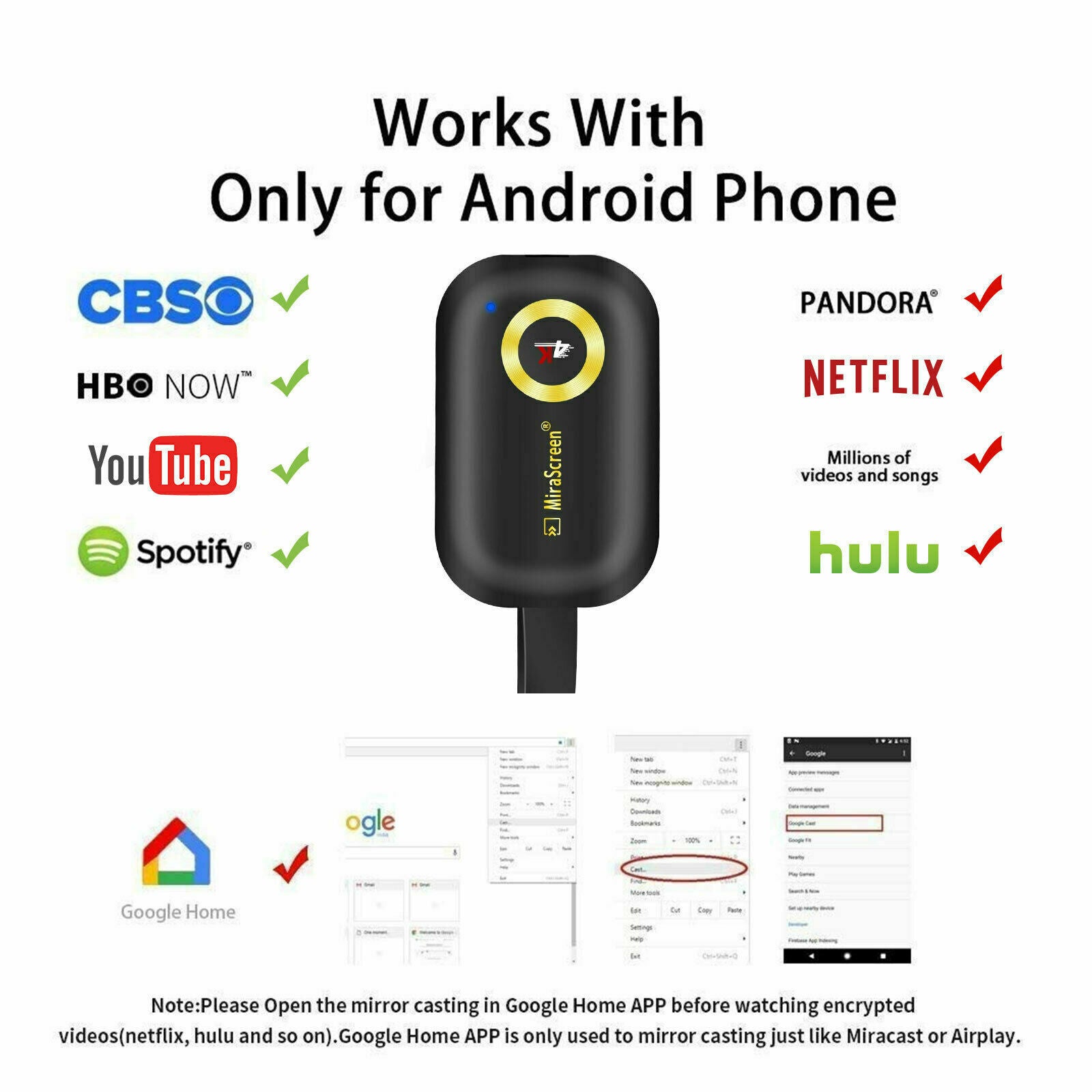 G9 True 4K TV Stick TV Streamer Display HDM WiFi Wireless Dongle Receiver CA