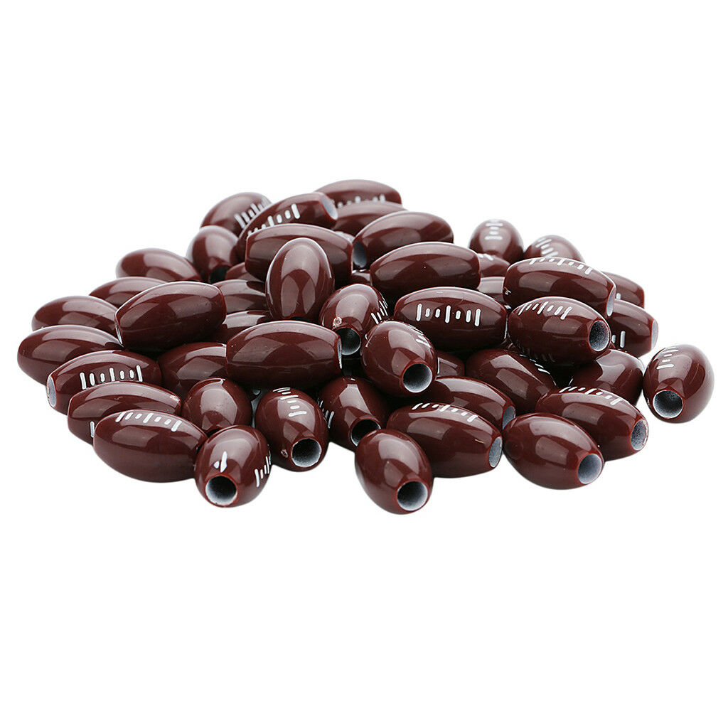 50pcs Rugby Spacer Loose Beads Charm Fit European Bracelet Jewelry Making