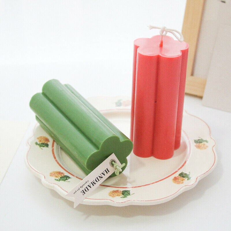 Candle Molds Plum Blossom Mold Clear Plastic Candle Making Tool Column MoldB BU