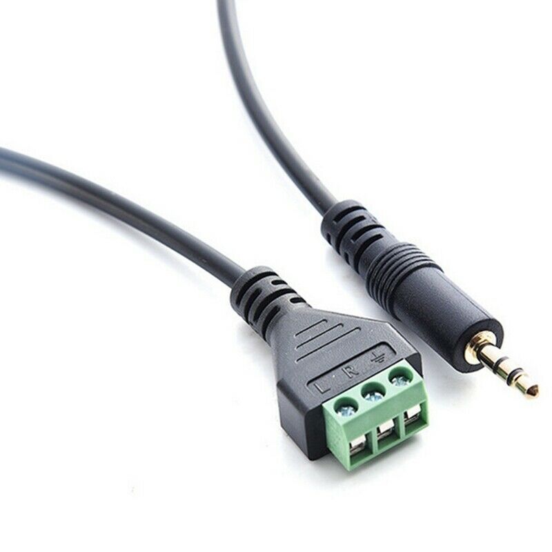 3.5 mm Male 3 Pin 3.5 mm 3 Pin Pole Stereo Male to AV Screw Terminal Stereo JaI4