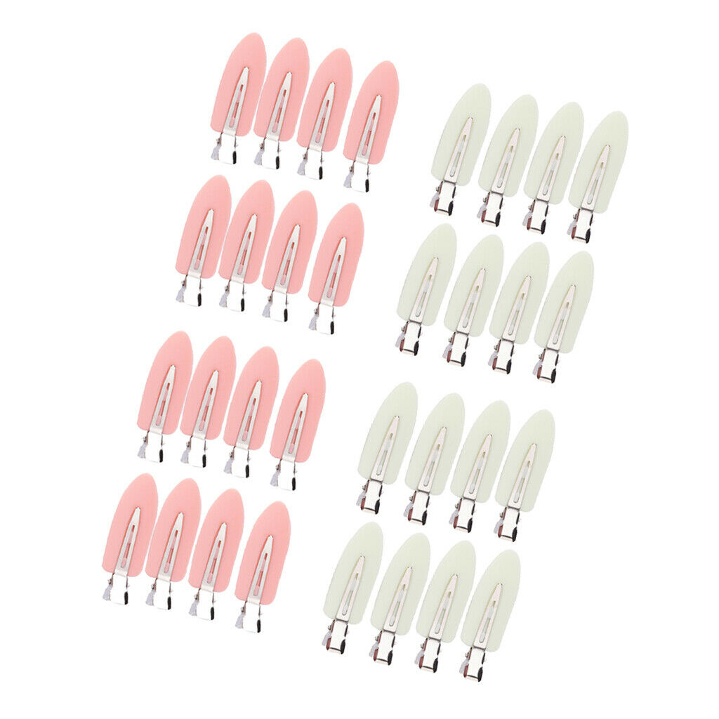 16x Durable Plastic No Bend Hair Clips No Mark Headwear Perming Clamps