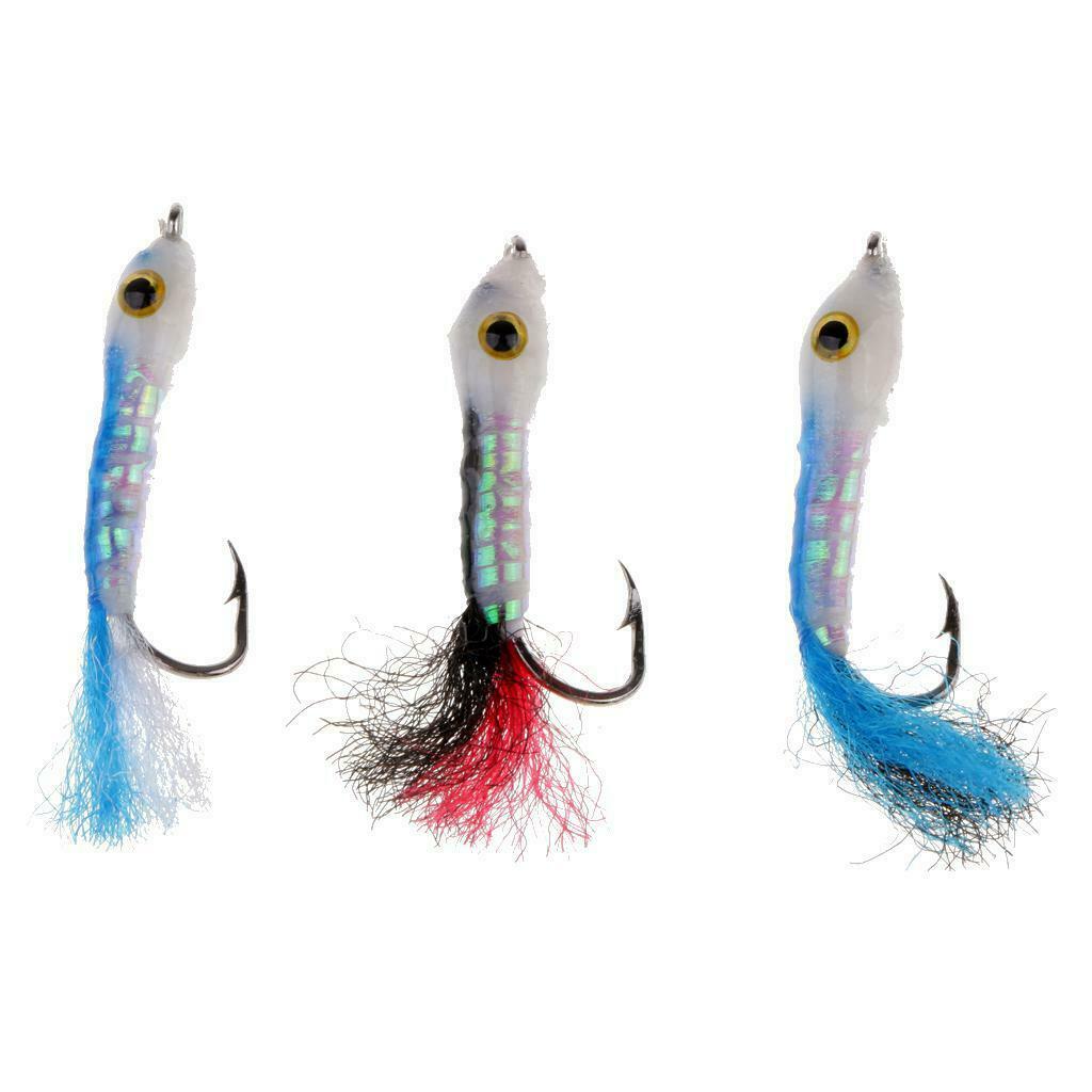 3pcs Sinking Fly Fishing Files Simulation Wet Flies Minnow with Size 8# Hook