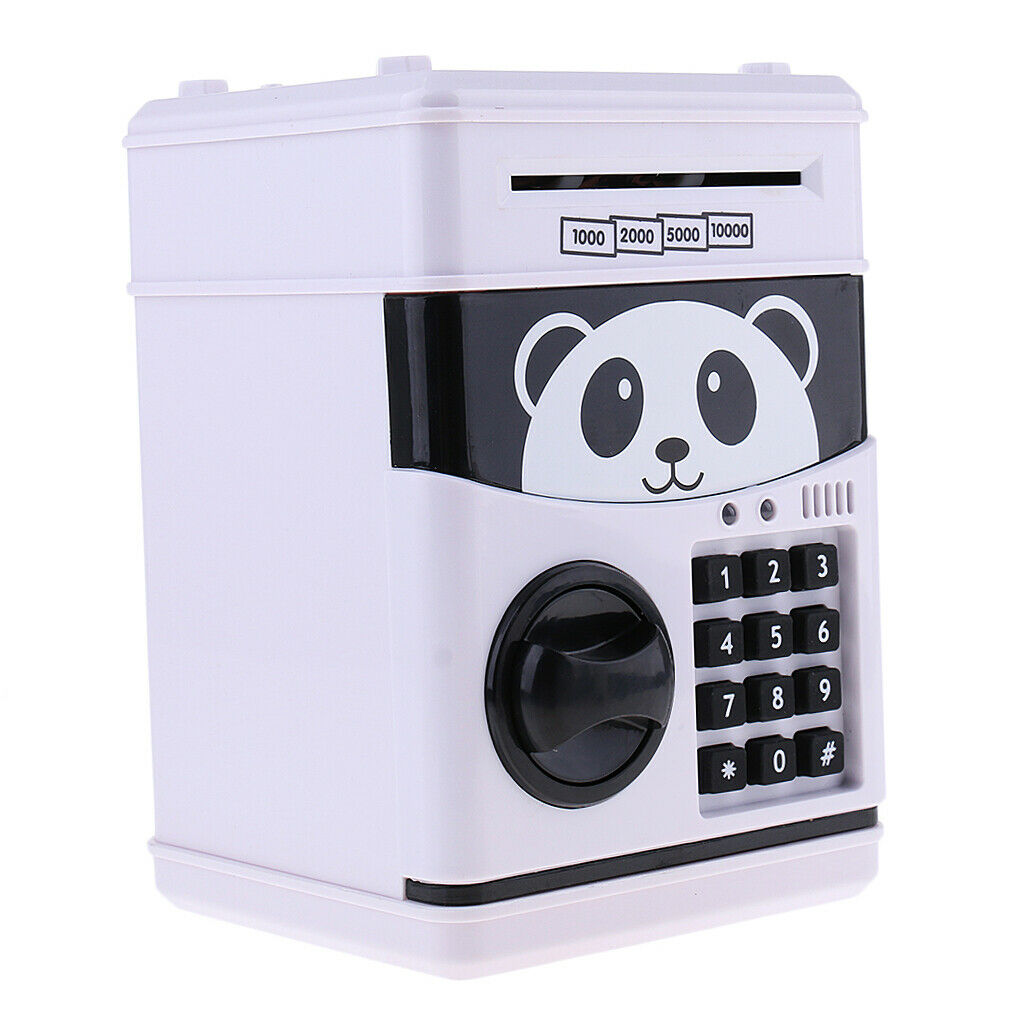 Kids Cute Cartoon Panda Piggy Money Bank ATM Cash Coin Can Savings Box Gift