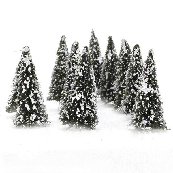 10x 1/150 Scale Scenery Cedar Trees Miniatures Set for Parking Scenery Accs