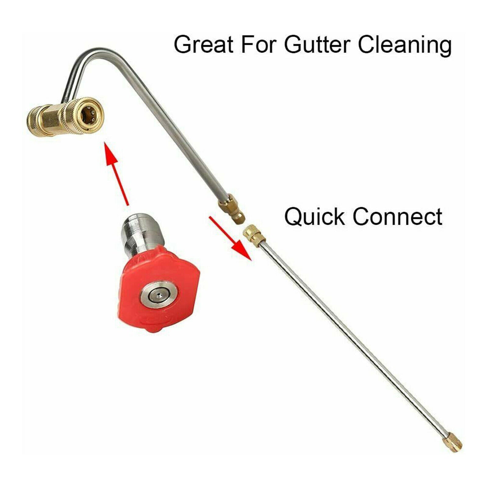 Daily Curved Pressure Washer Gutter Cleaning Attachment for Garden 4000 PSI
