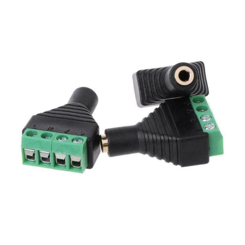 3pcs 3.5mm 1/8" Stereo Plug TRRS Female To 4 Screw AV Terminal Block Connector