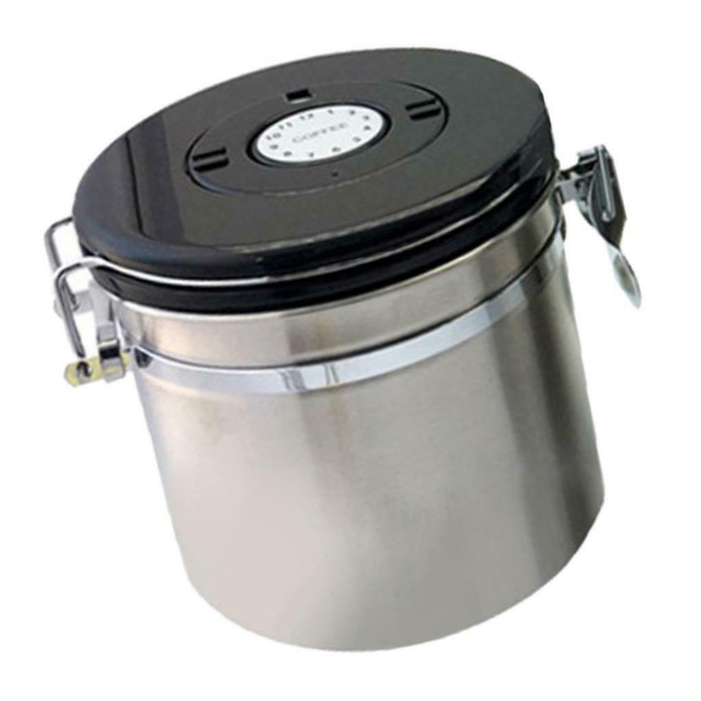 Airtight Coffee Canister, Stainless Steel Coffee Container with Co2 Vent