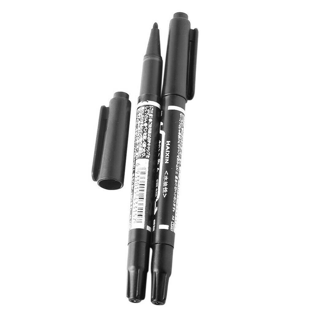 Set of 10 Pieces Universal Twin Tip Waterproof Black Fine Line Pen Writing