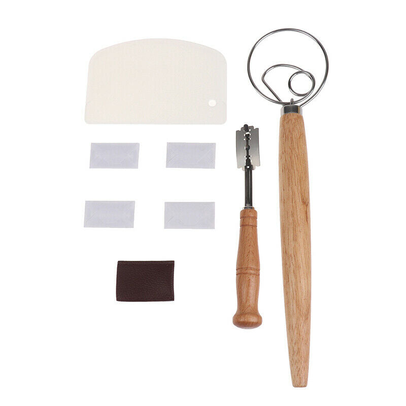 Bread Baking Tool Set Danish Dough Whisk Plastic Dough Scraper for HomemadeJ_DD