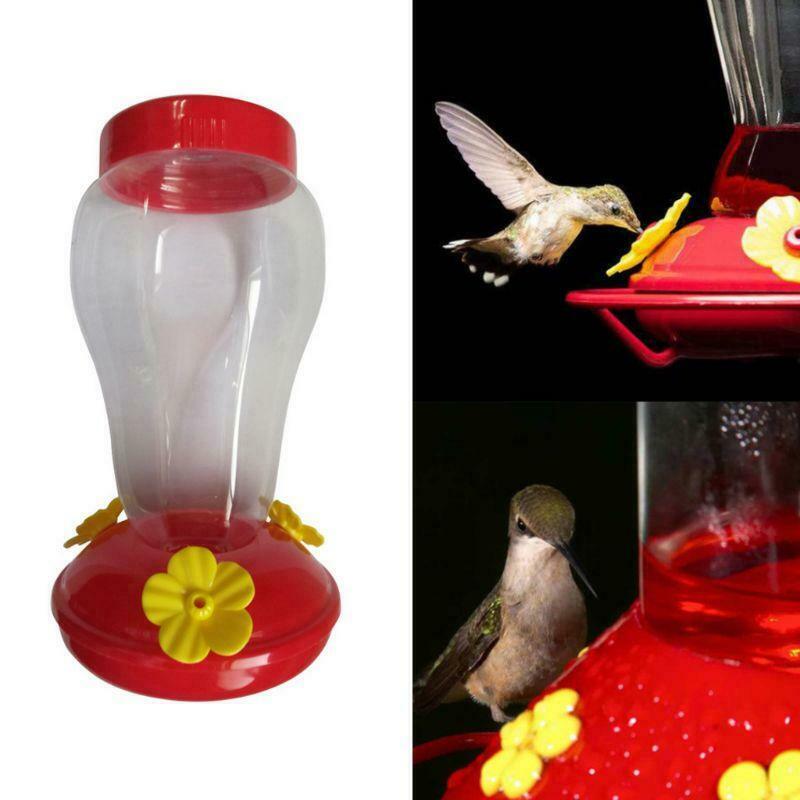 Wide Hummingbird Feeder Window Outdoor Hanging Flower Shape Bird Drinker Waterer