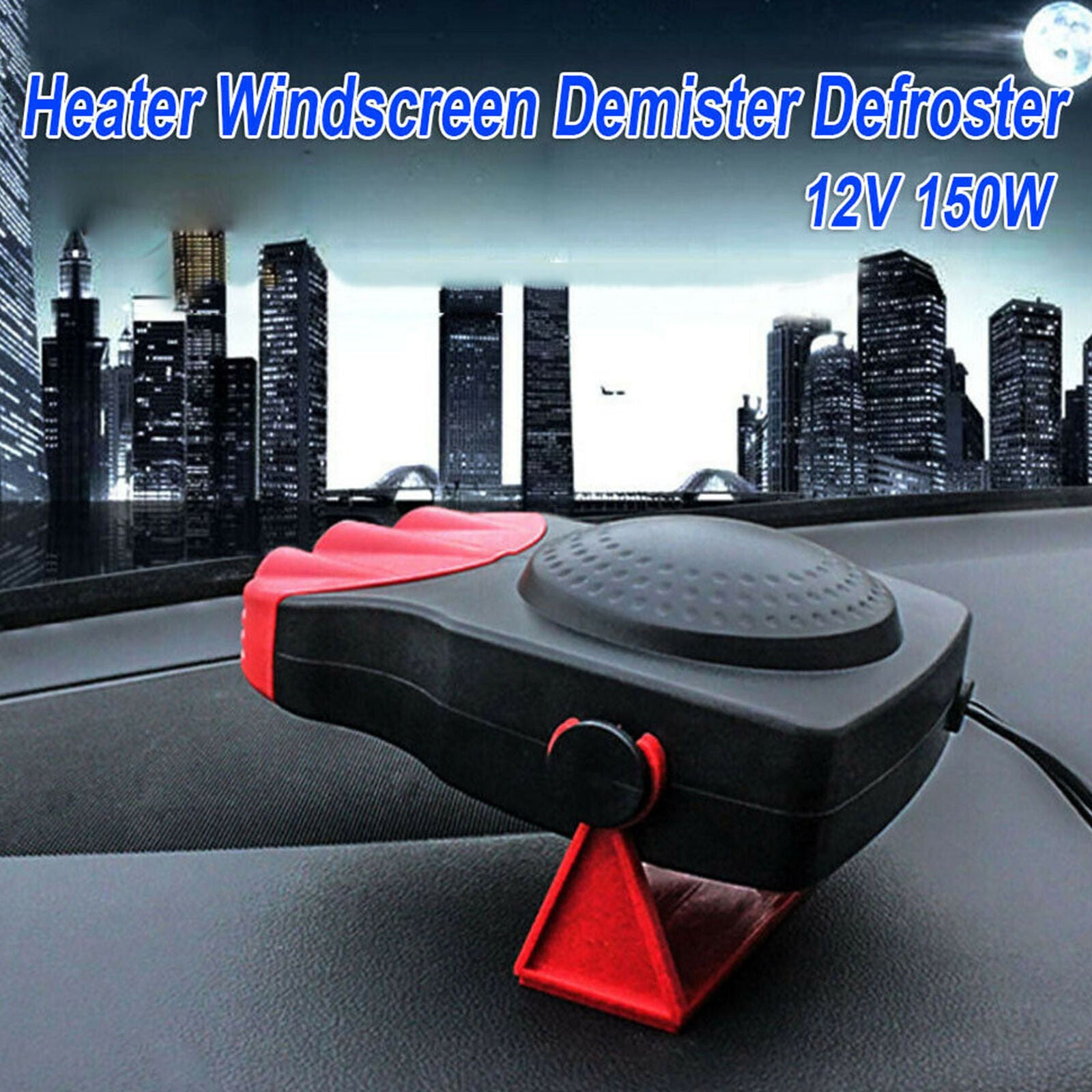 Portable Car Fan Heater Defrost Demister Warmer Defog Windscreen Adjustable 150W