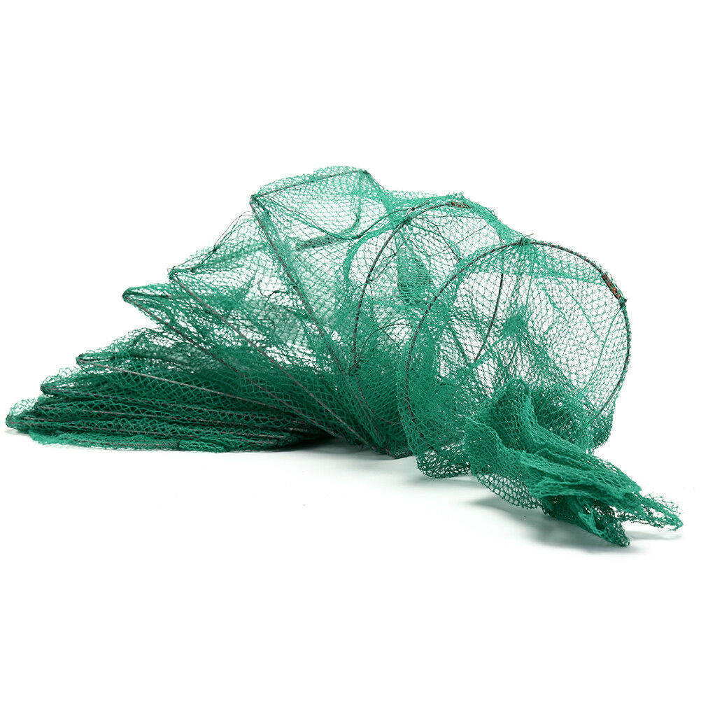 1.8m Fishing Foldable Portable Crayfish Catcher Live Fish Shrimp Lure Nylon Tt