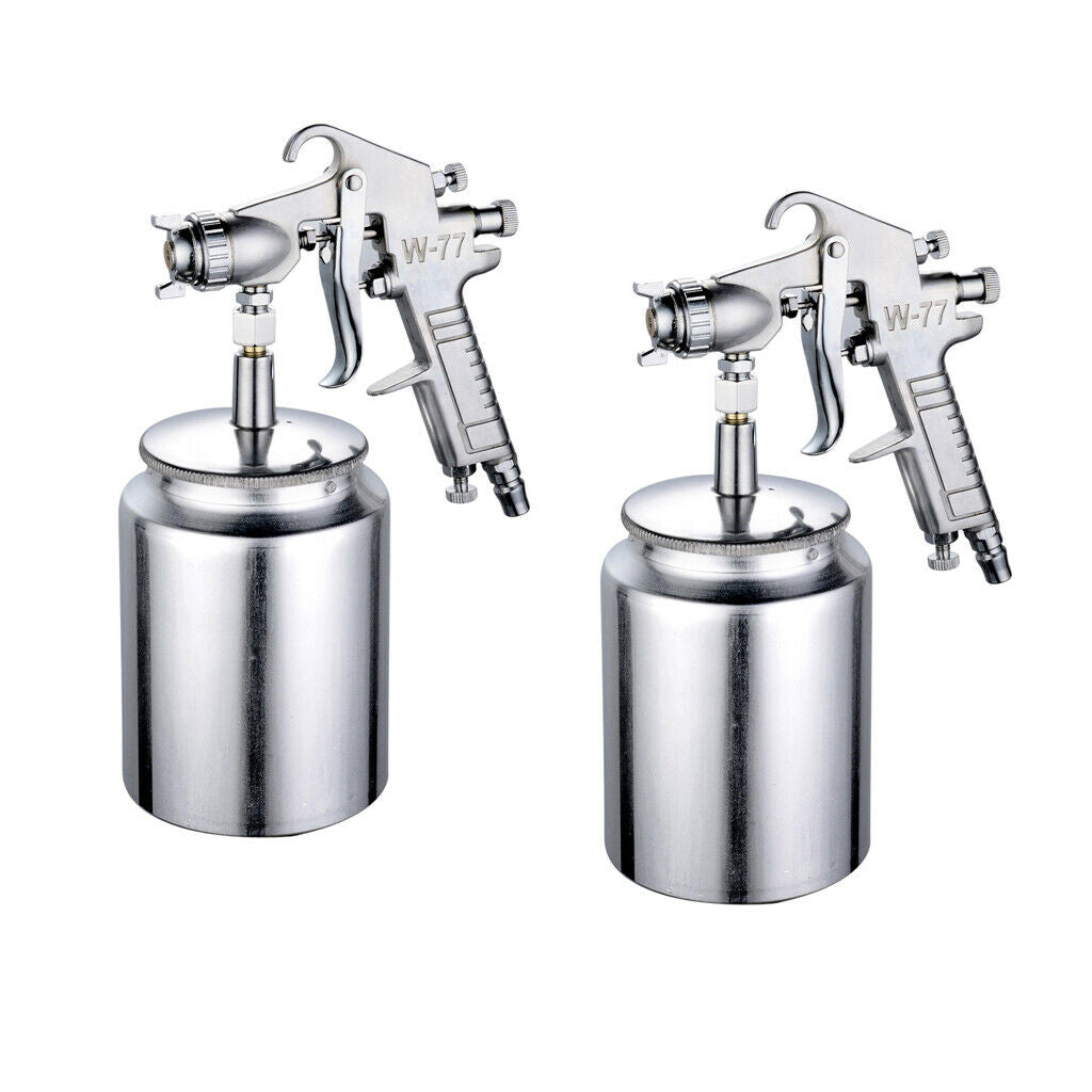 2x W77 Car Funiture Air Compressor Spray Gun Painting Tool Nozzle 2.5mm