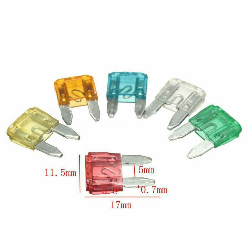 12V Car Splash Proof In-Line Mini Blade Fuse Holder + 5/10/15/20/25/30 Amp Fuses