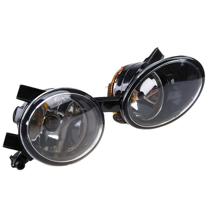 1Pair Fit VW Touareg 2010-2015 Front Bumper Fog Light Assembly Amber Lamp Bulb