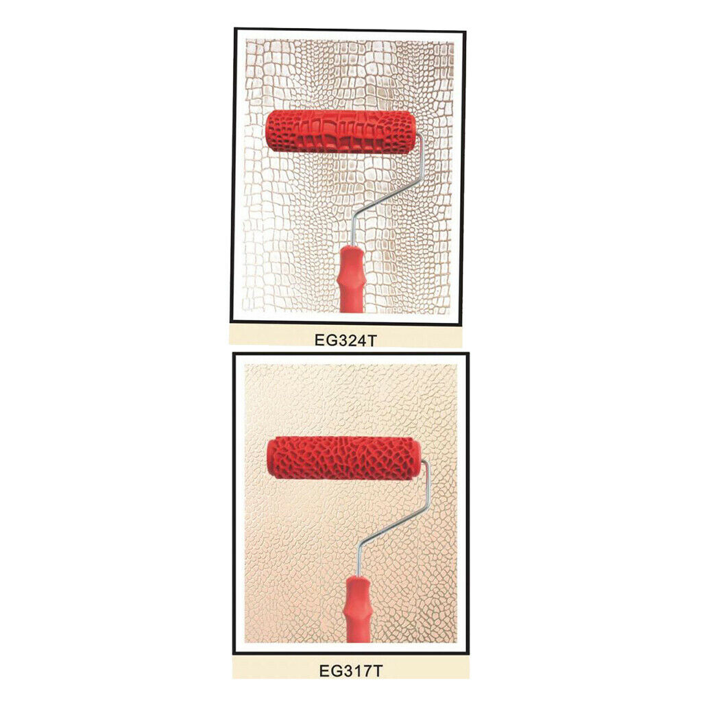 2PCS / SET 7 Inch Embossed Crocodile Skin + Stone Painting Roller Bushing with