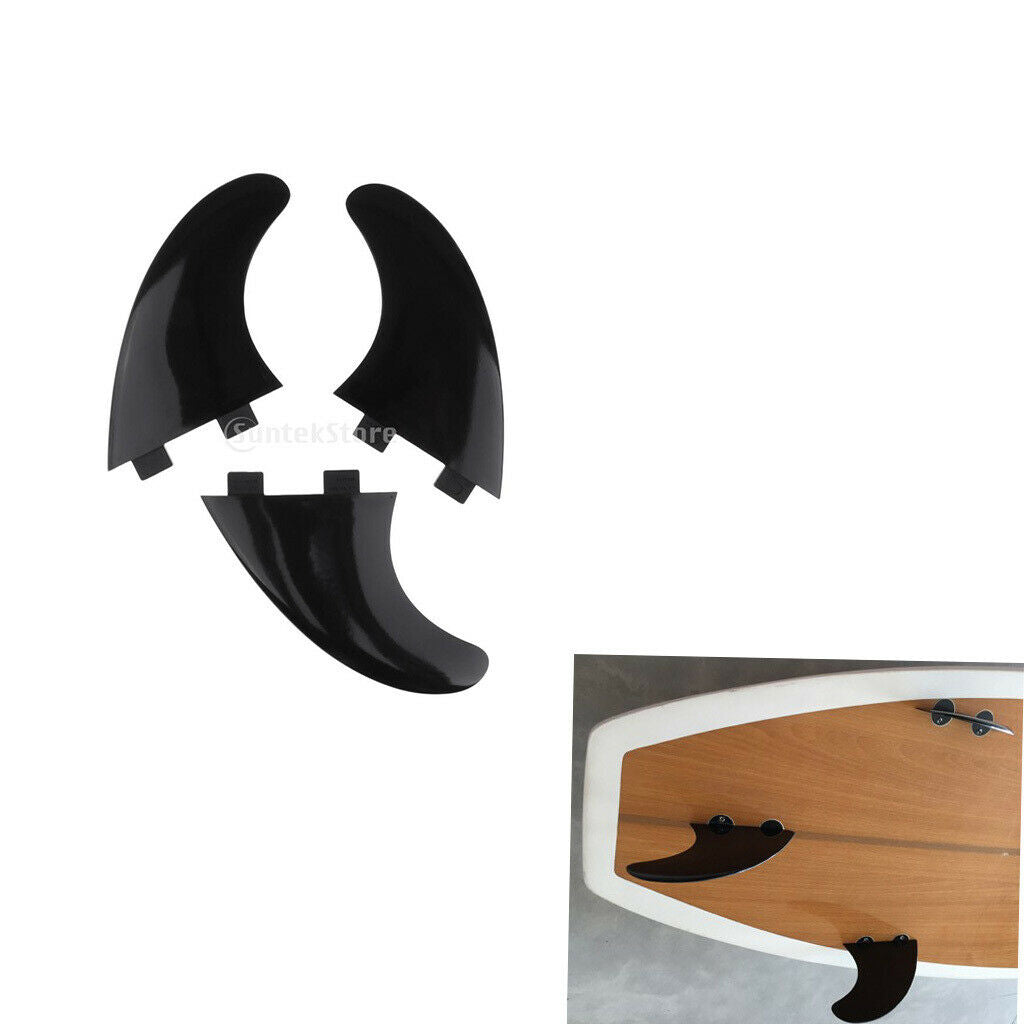 3pcs High-performance G5 Surf   Surfboard Thruster Fin for  Base Black