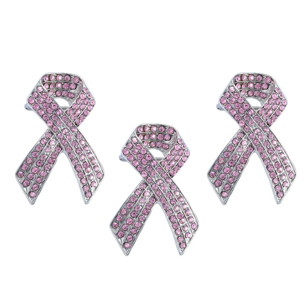 3pcs Crystal Rhinestone Bowknot Pin Brooch Women Diamante Corsage Jewelry