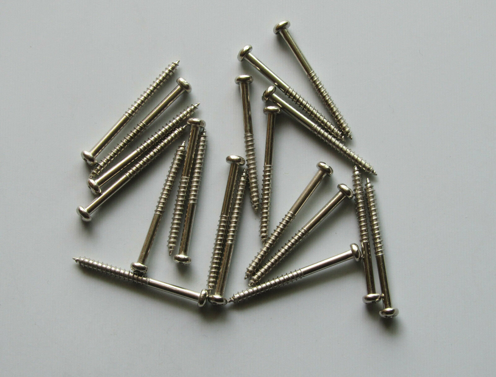 20x Bass Pickup Mounting Screws for P Bass Jazz J Bass and P90 Pickups Nickel