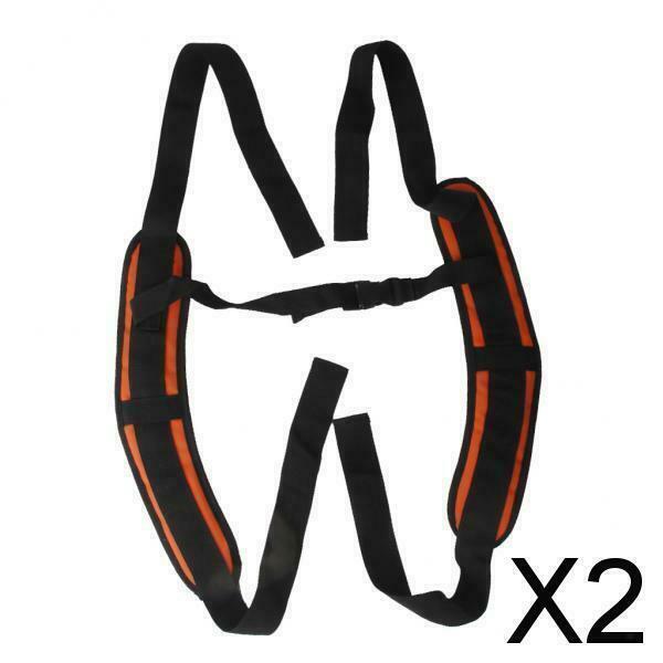 2X Waterproof PVC Padded Backpack Rucksack Shoulder Strap & Chest Webbing Belt