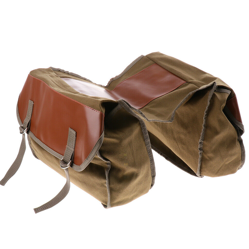 Multifunctional Bike Double Panniers with Fixing Rope, Large Pockets, Water
