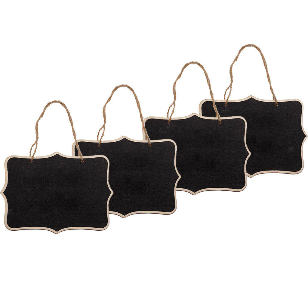 4Pcs Mini Hanging Chalk Board Blackboard Memo Garden Plant Sign Note Plate 1