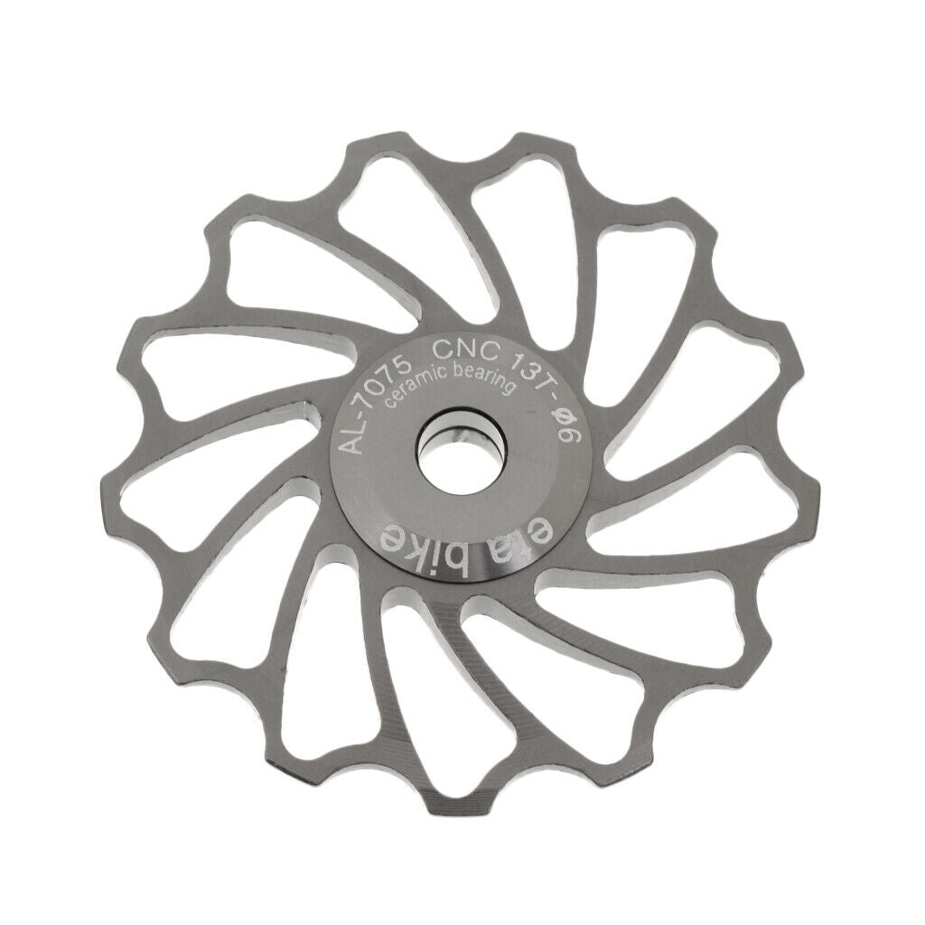 13T Bicycle Ceramic Bearing Jockey Wheel Pulley Bike Rear Derailleur Grey