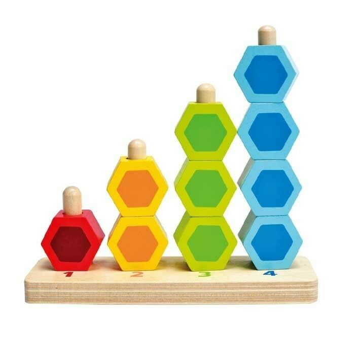 E0504 HAPE Counting Stacker Colour Beads [Early Melodies] Toddler Child 12M+