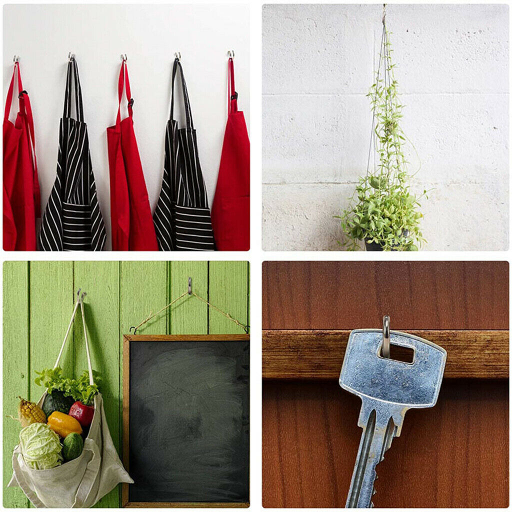Cup Hook 150 Pcs Heavy Duty Plant Hooks for Hanging Lights Indoor & Outdoor
