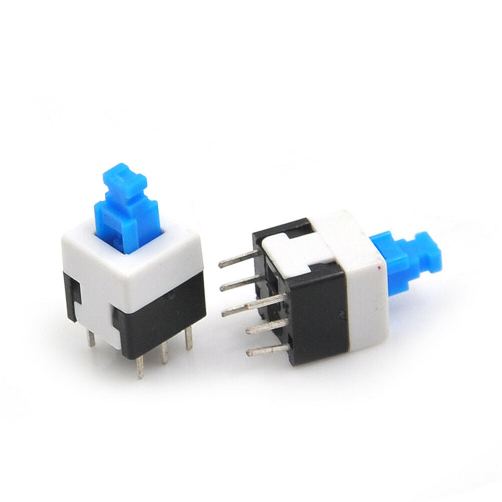 10x 8*8mm Latching Switch Button Switches Double Row Self-locking 6 Pi.l8