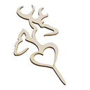 Love Heart Wooden Cake Topper Sticks Wedding Party Cake Decor Photo Prop