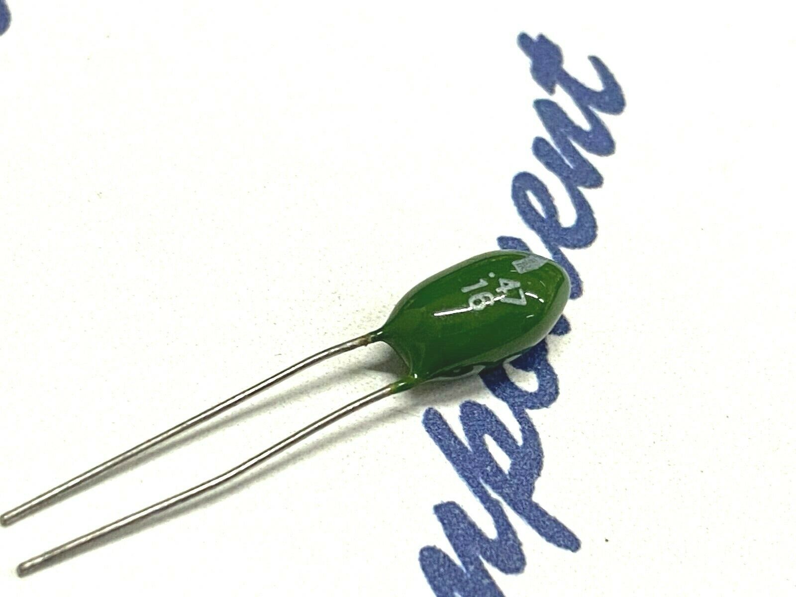 10pcs - 0.47uF 16V Tantalum Radial Dipped Capacitor NOS Green