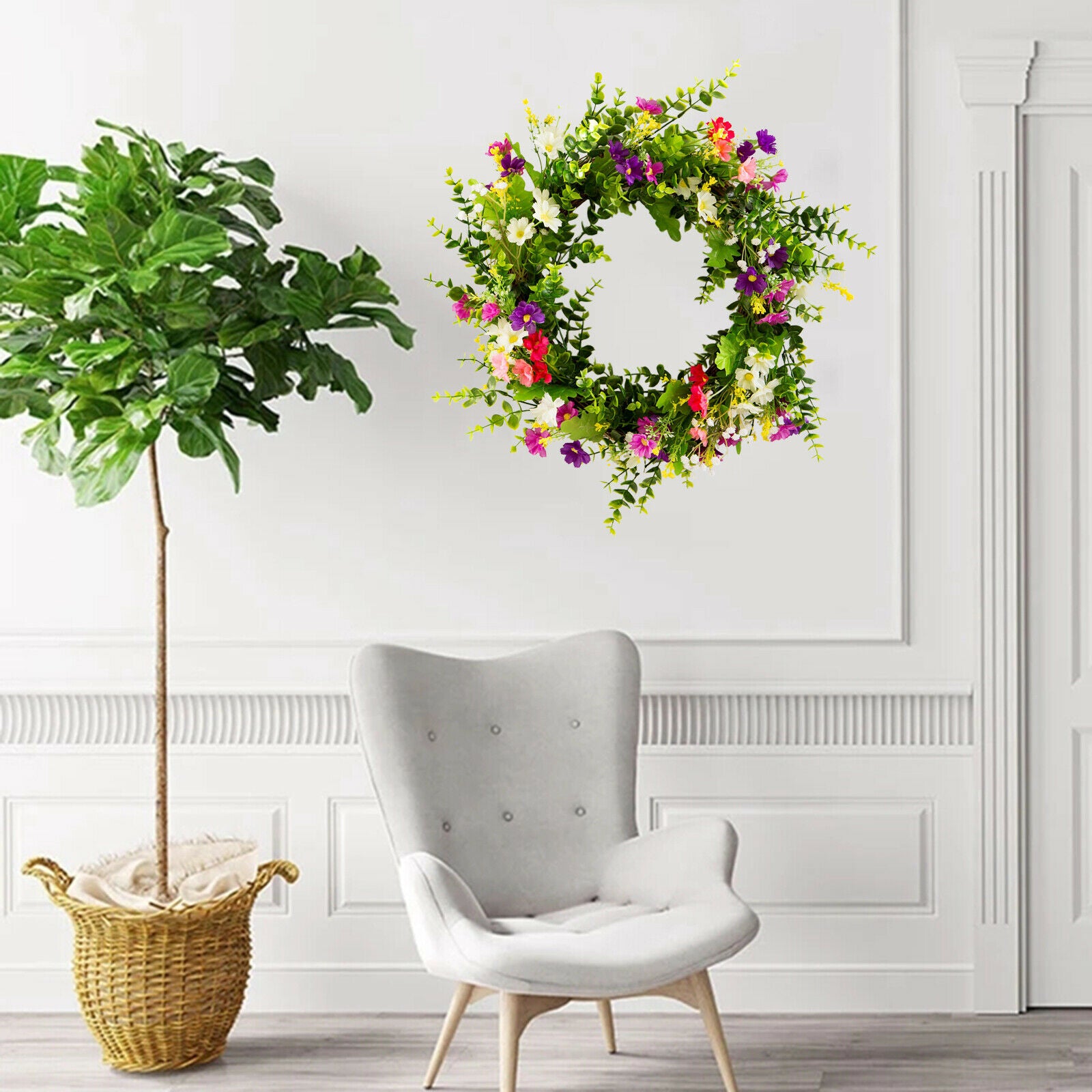 Artificial Eucalyptus and Small Fresh Decorative Flower Crown