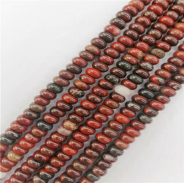 1 Strand 8x5mm Natural Rainbow Jasper Rondelle Abacus Spacer Beads 15.5" HH9347