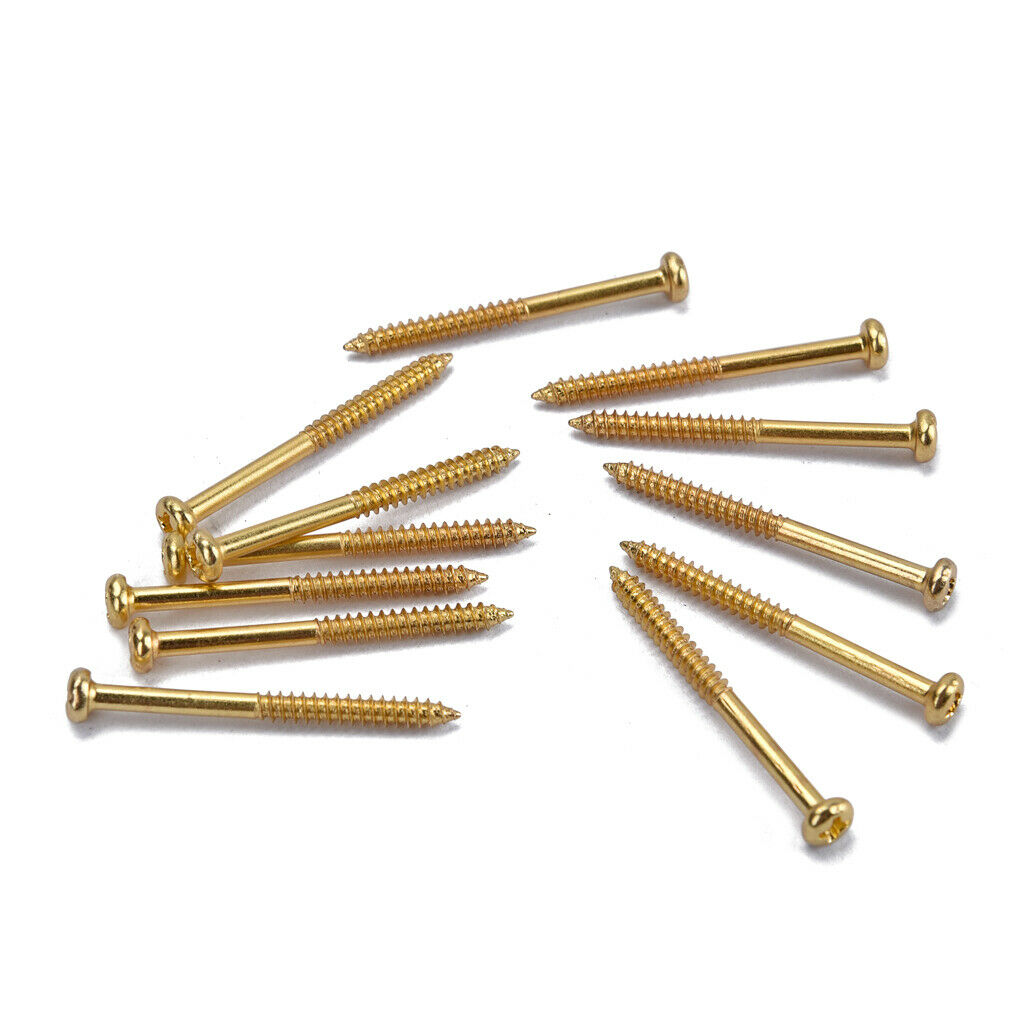 24 Pieces Bass Pickup Mounting Screws for PB JB Guitar Pickup Parts