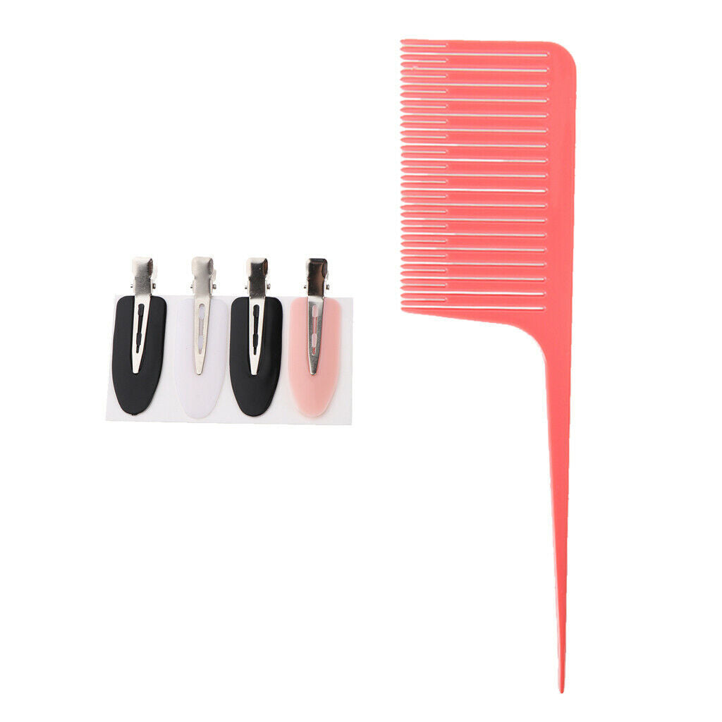 ABS Weave Highlighting Foiling Comb & 4pcs No Crease Hair Pins for Salon